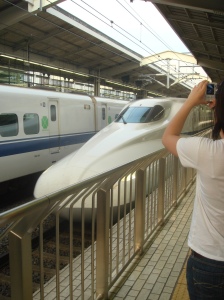 Shinkansen trains are super aerodynamic to allow for smoother, faster rides.